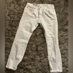 White GAP 1969 SLIM STRAIGHT WHITE JEANS sz 32. 32x30 1969